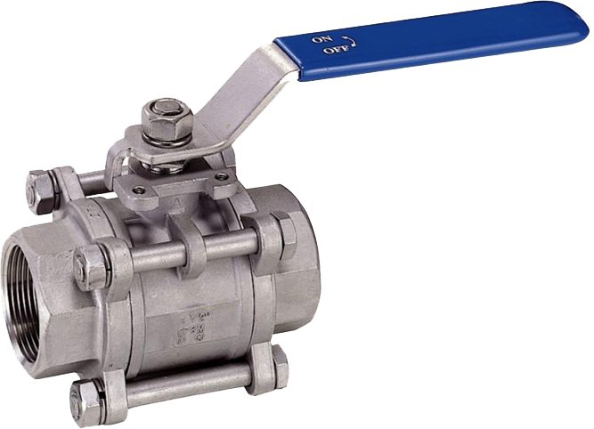 STAINLESS STEEL BALL VALVE THREADED 3 PARTS • DIN PN 16